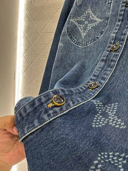 Laser printed denim shirt