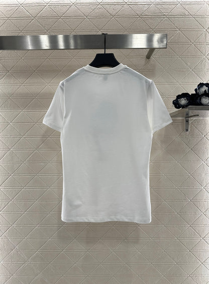 Chain round neck printed T-shirt