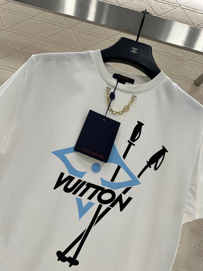 Chain round neck printed T-shirt