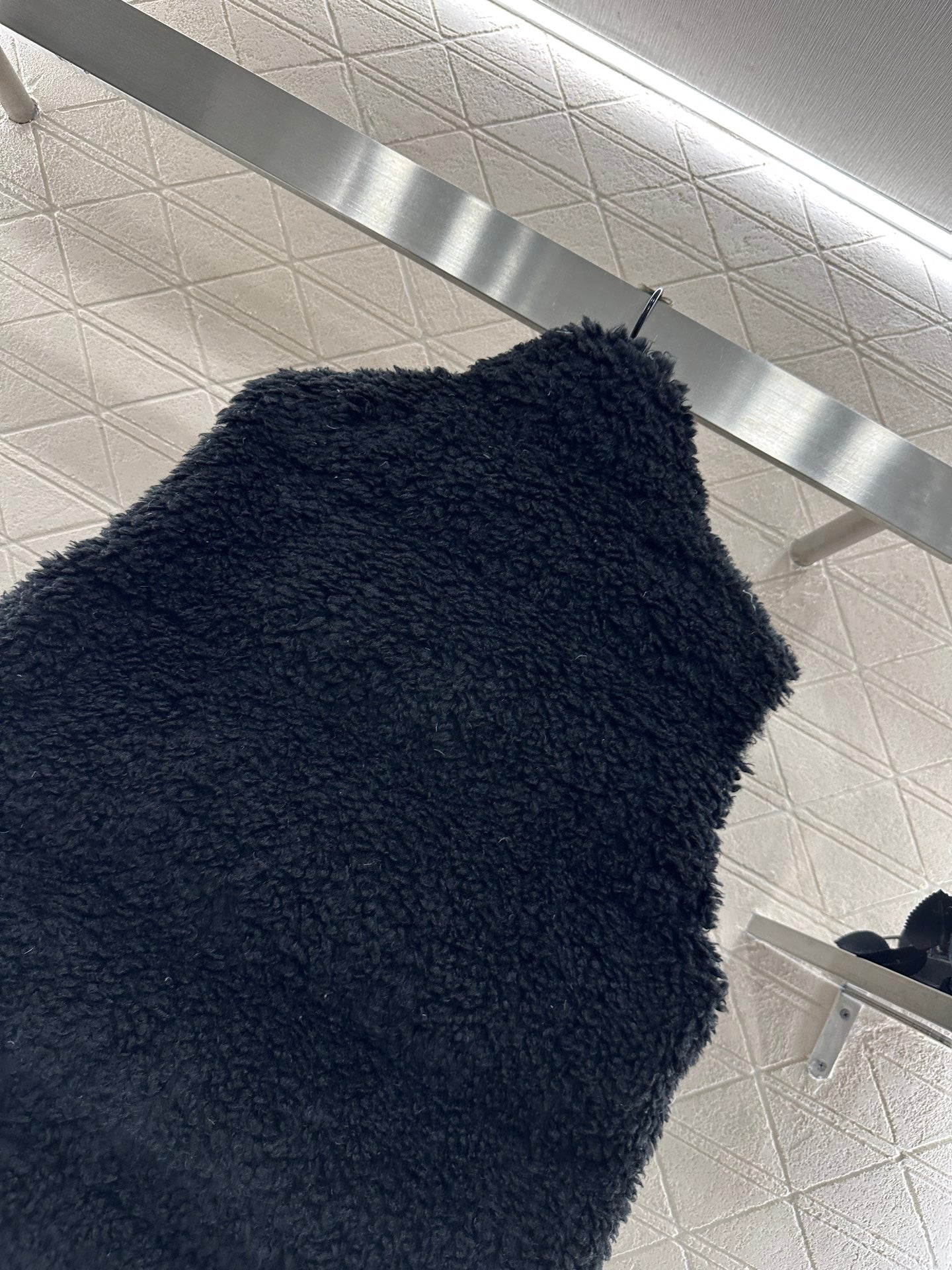 Teddy plush zipper down vest