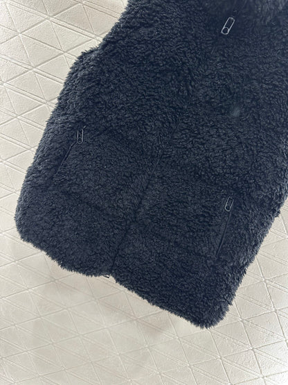 Teddy plush zipper down vest