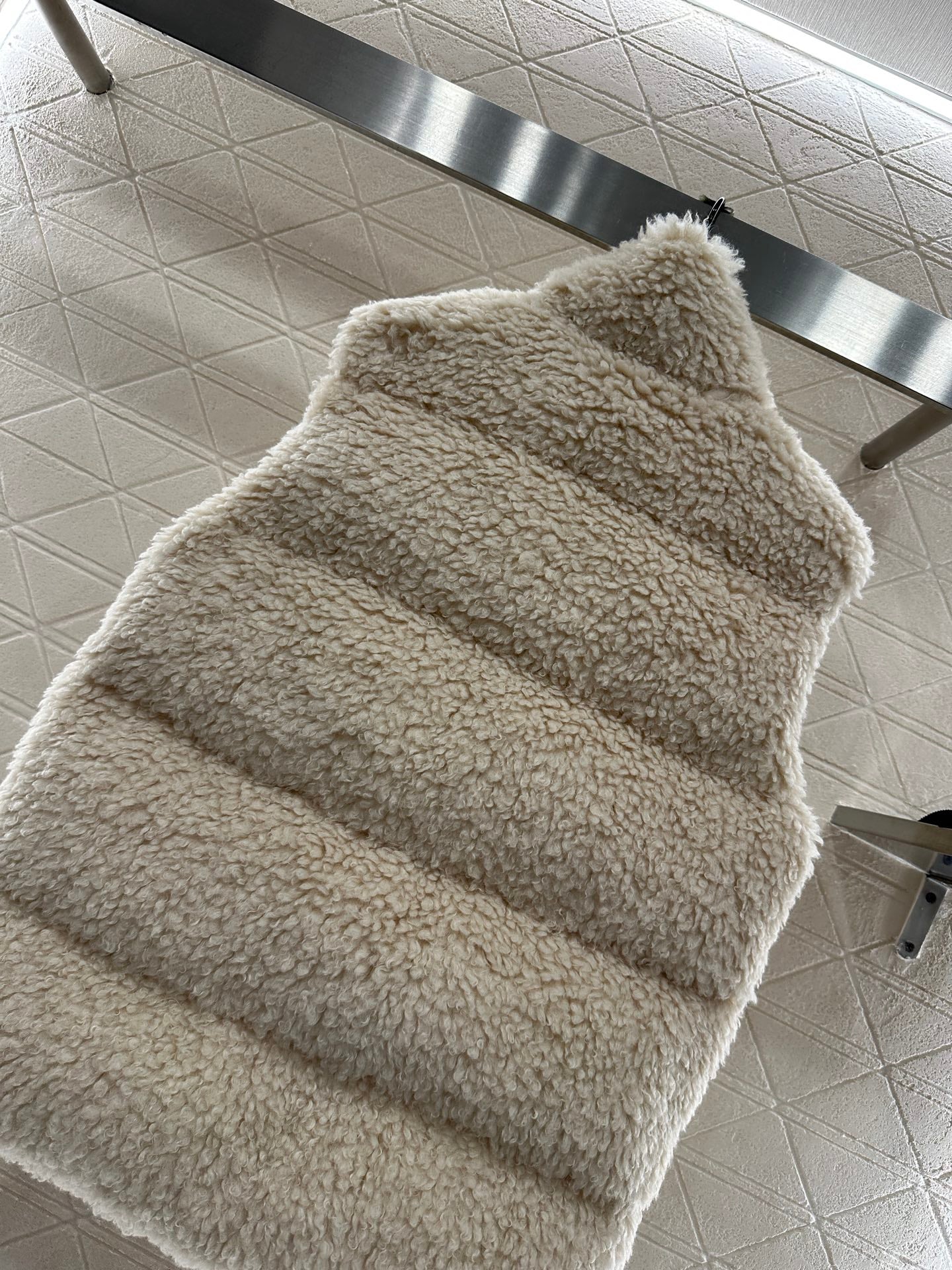 Teddy plush zipper down vest