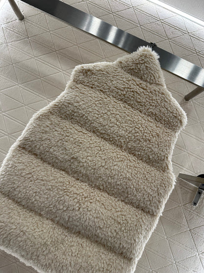 Teddy plush zipper down vest