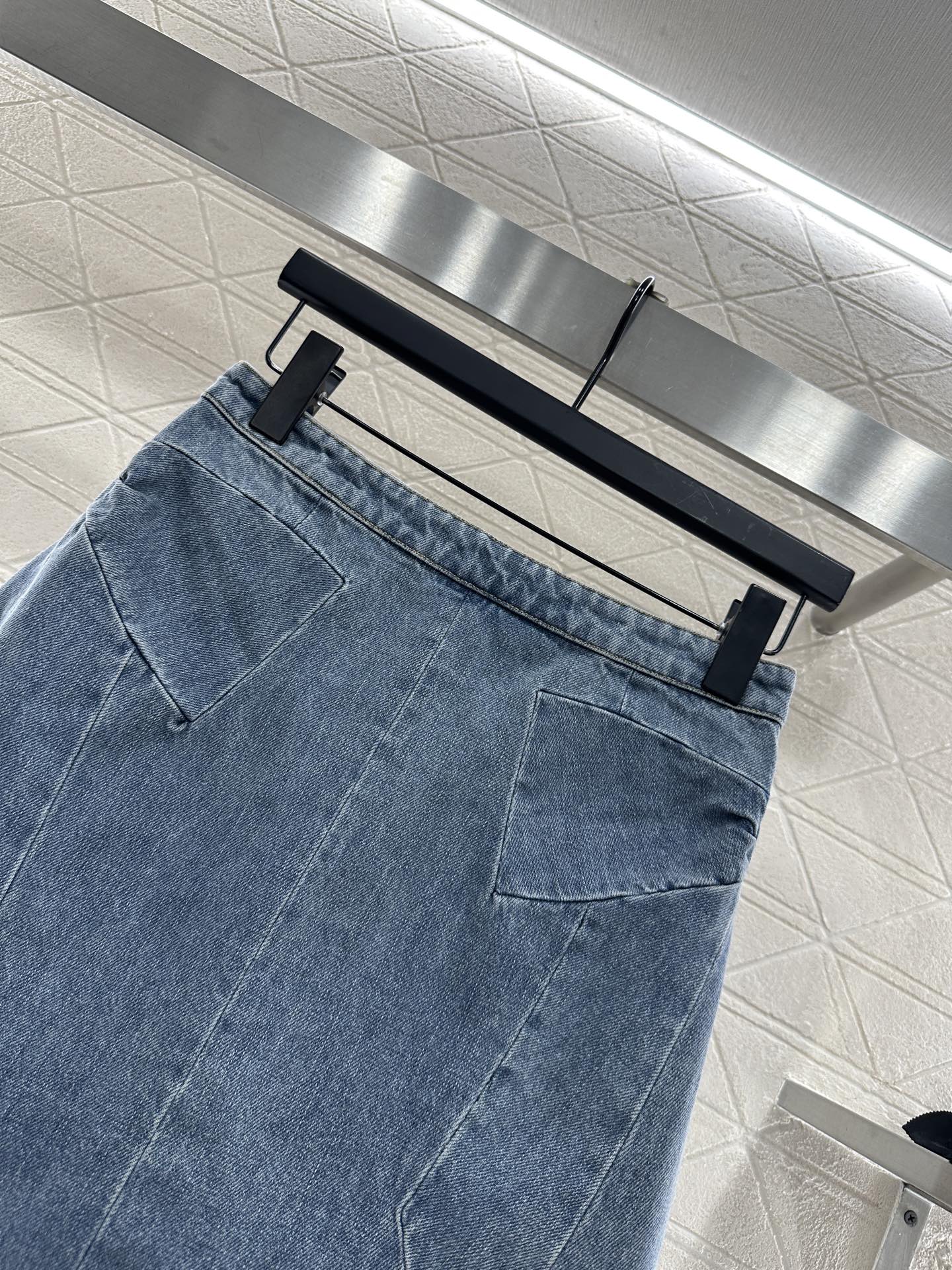 Bow denim short skirt