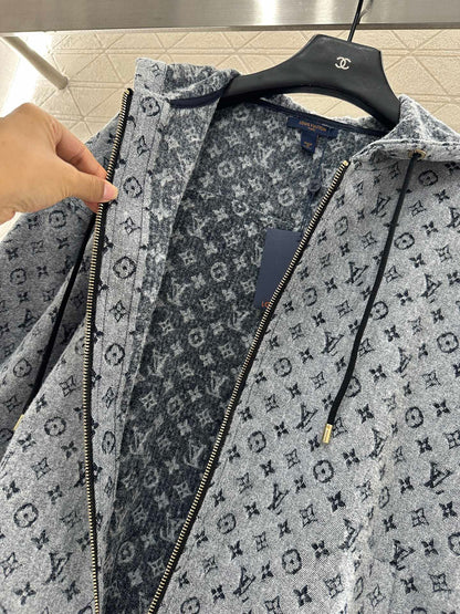 Jacquard hooded jacket