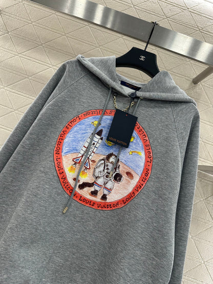 Hooded chain printed hoodie