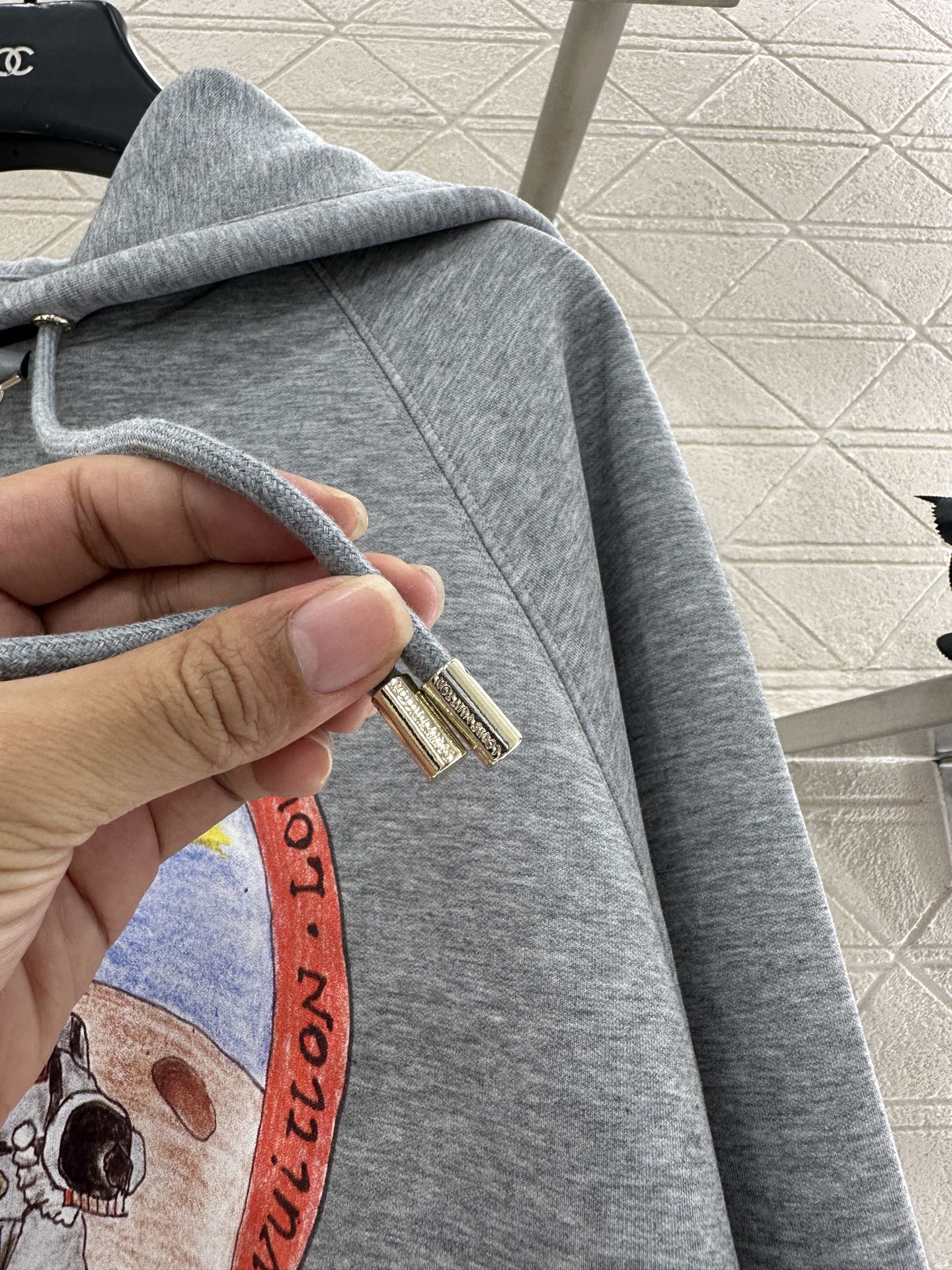 Hooded chain printed hoodie