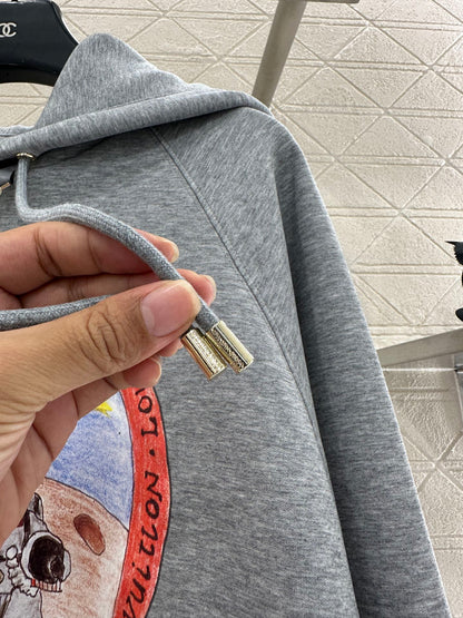 Hooded chain printed hoodie