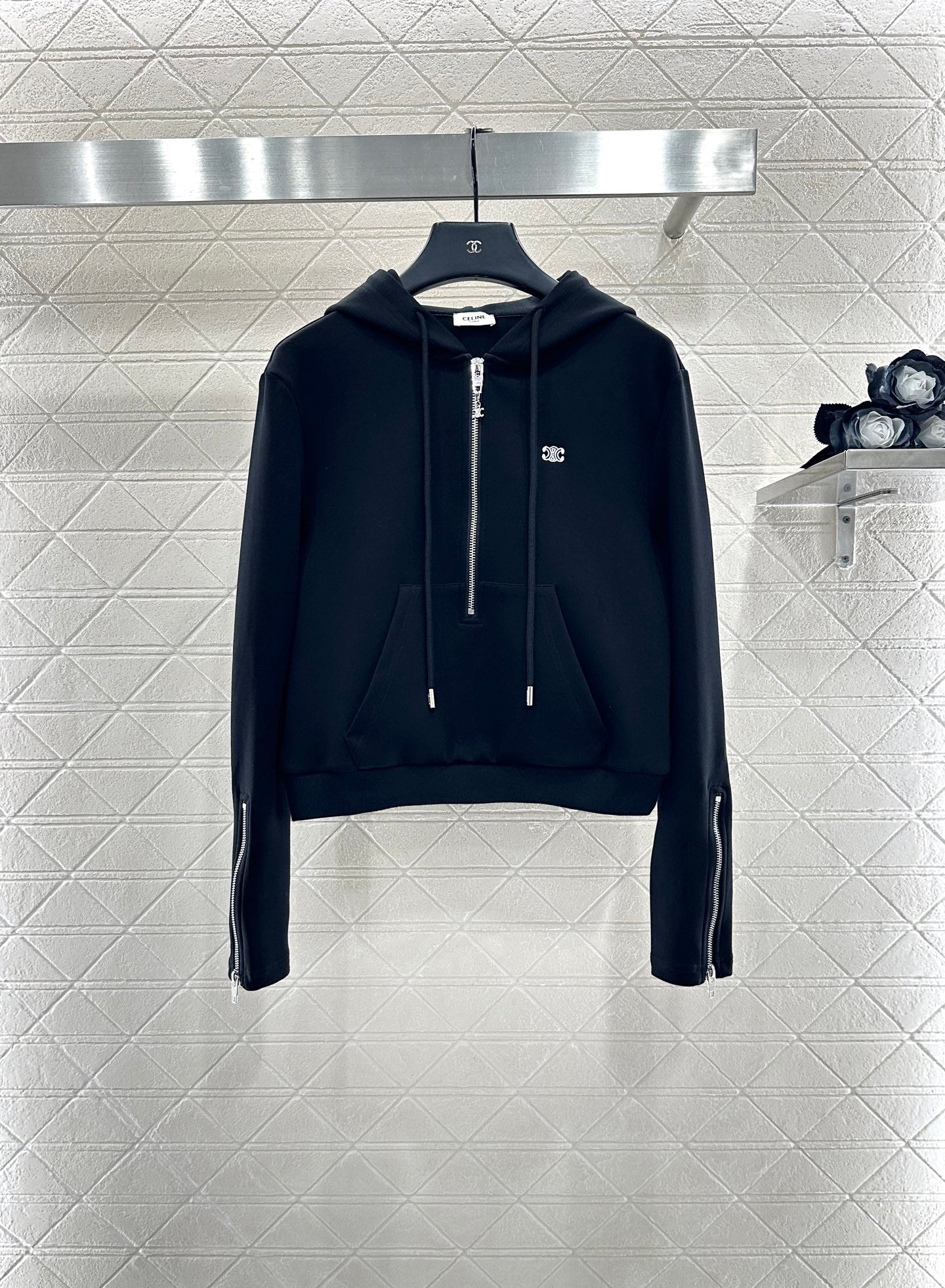 Hooded Zipper Hoodie Pants Set