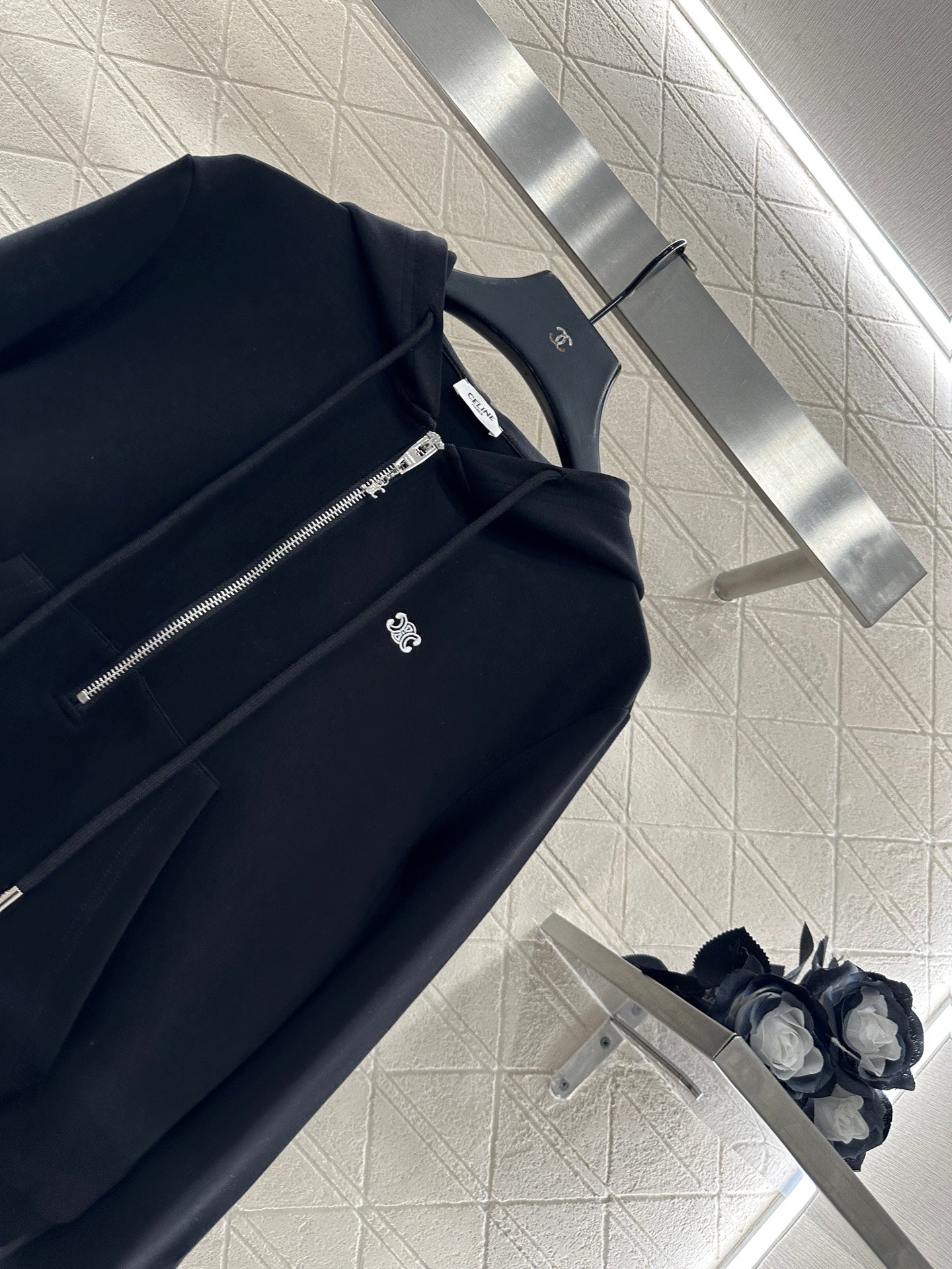 Hooded Zipper Hoodie Pants Set