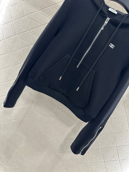 Hooded Zipper Hoodie Pants Set