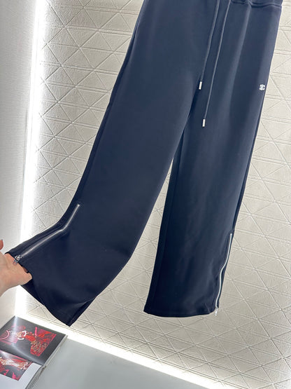 Hooded Zipper Hoodie Pants Set