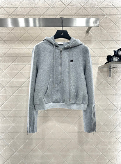 Hooded Zipper Hoodie Pants Set