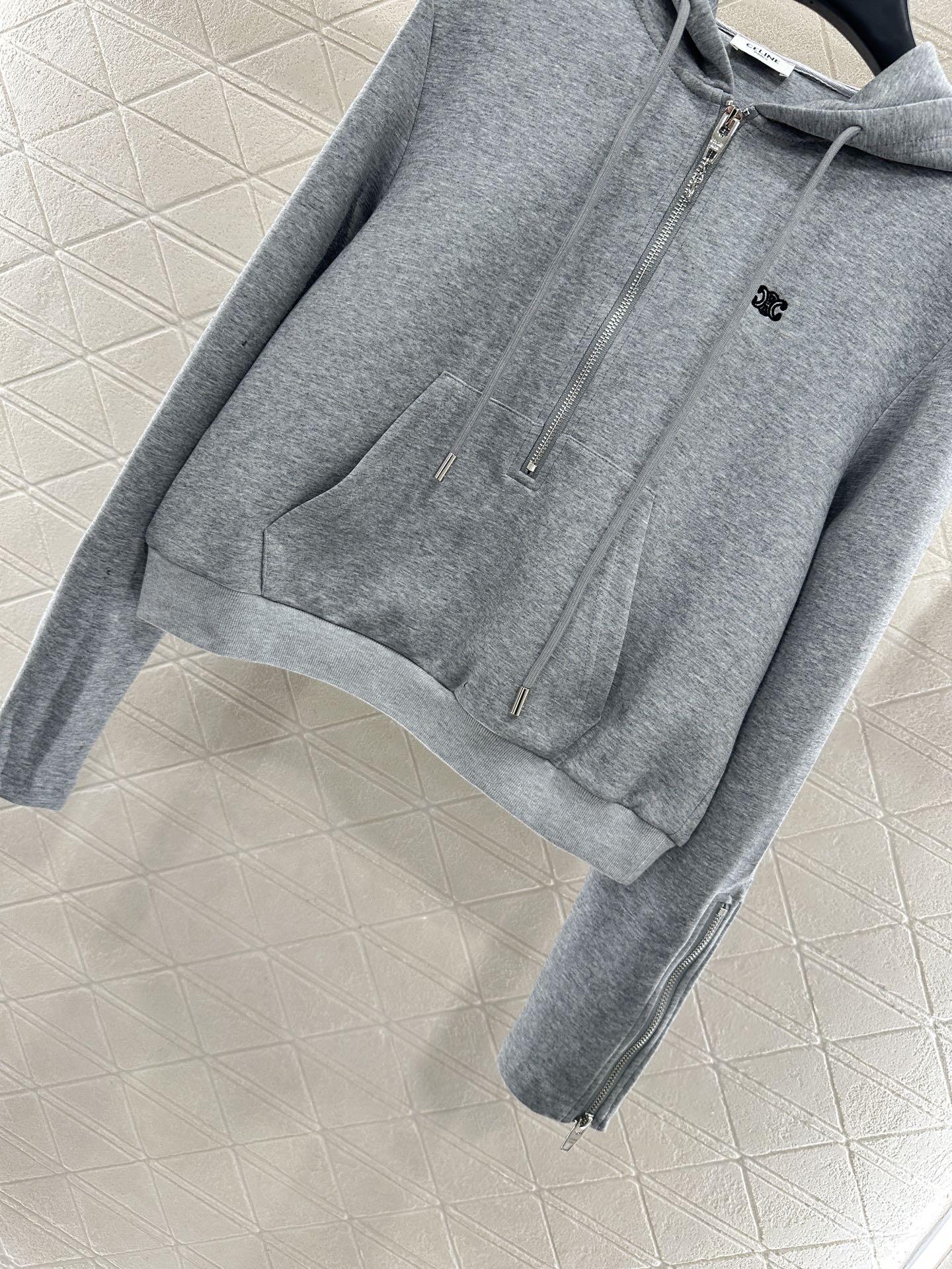 Hooded Zipper Hoodie Pants Set