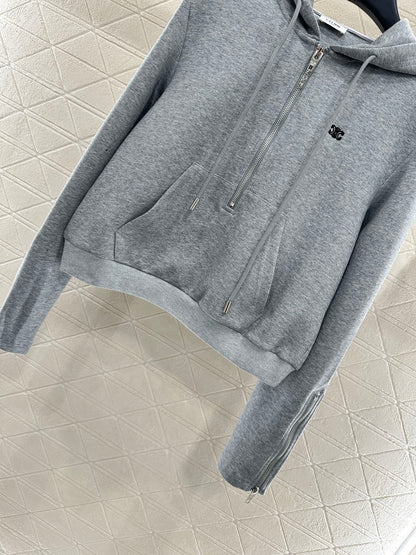 Hooded Zipper Hoodie Pants Set