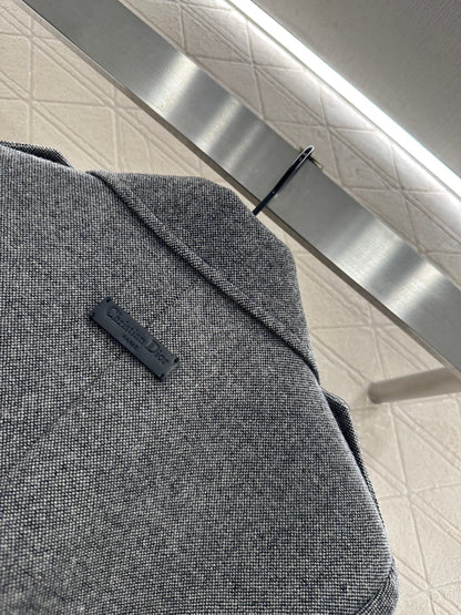 Lapel waistband woolen coat