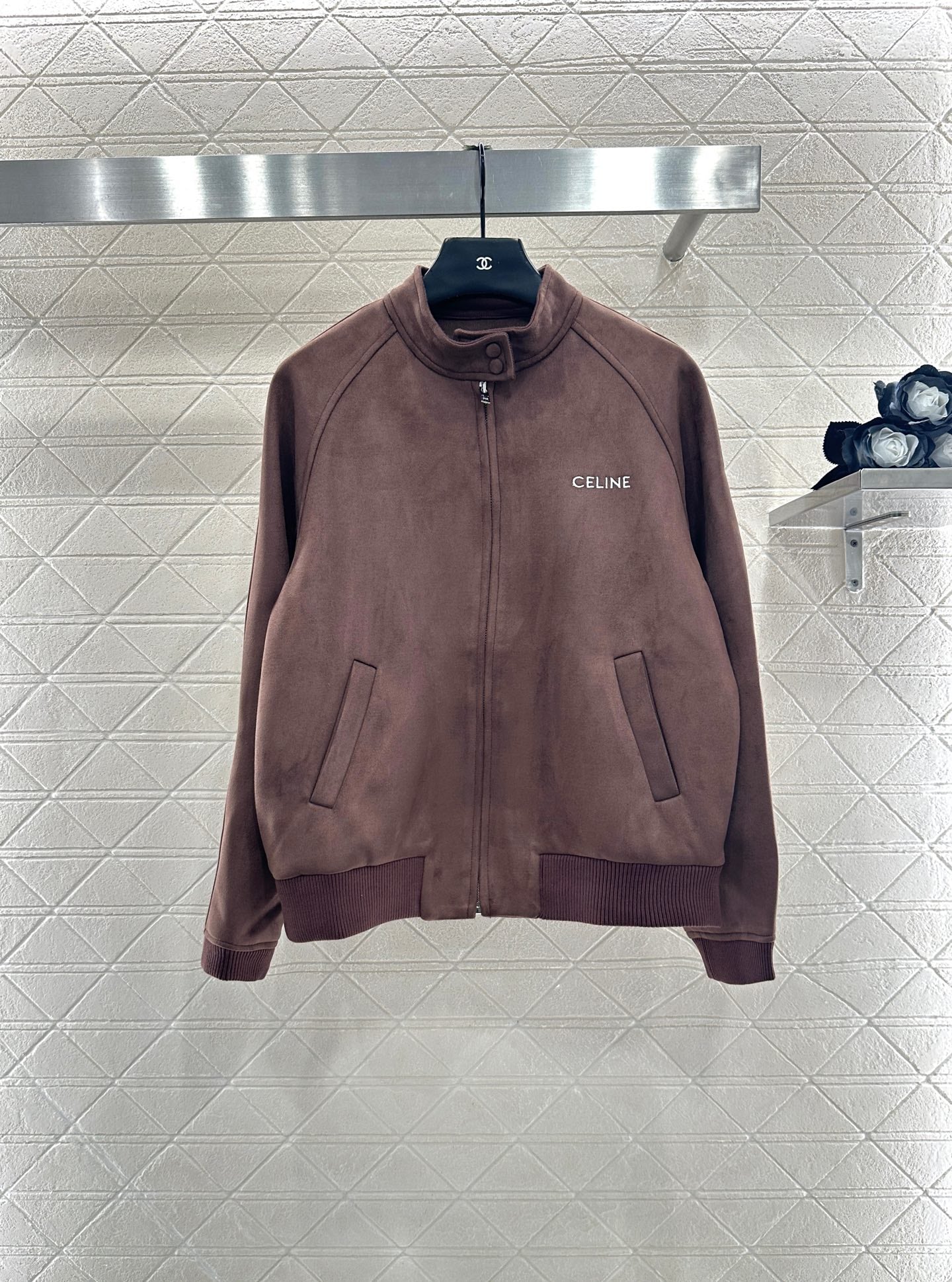 Suede flight jacket jacket