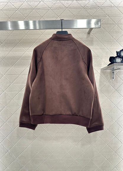 Suede flight jacket jacket