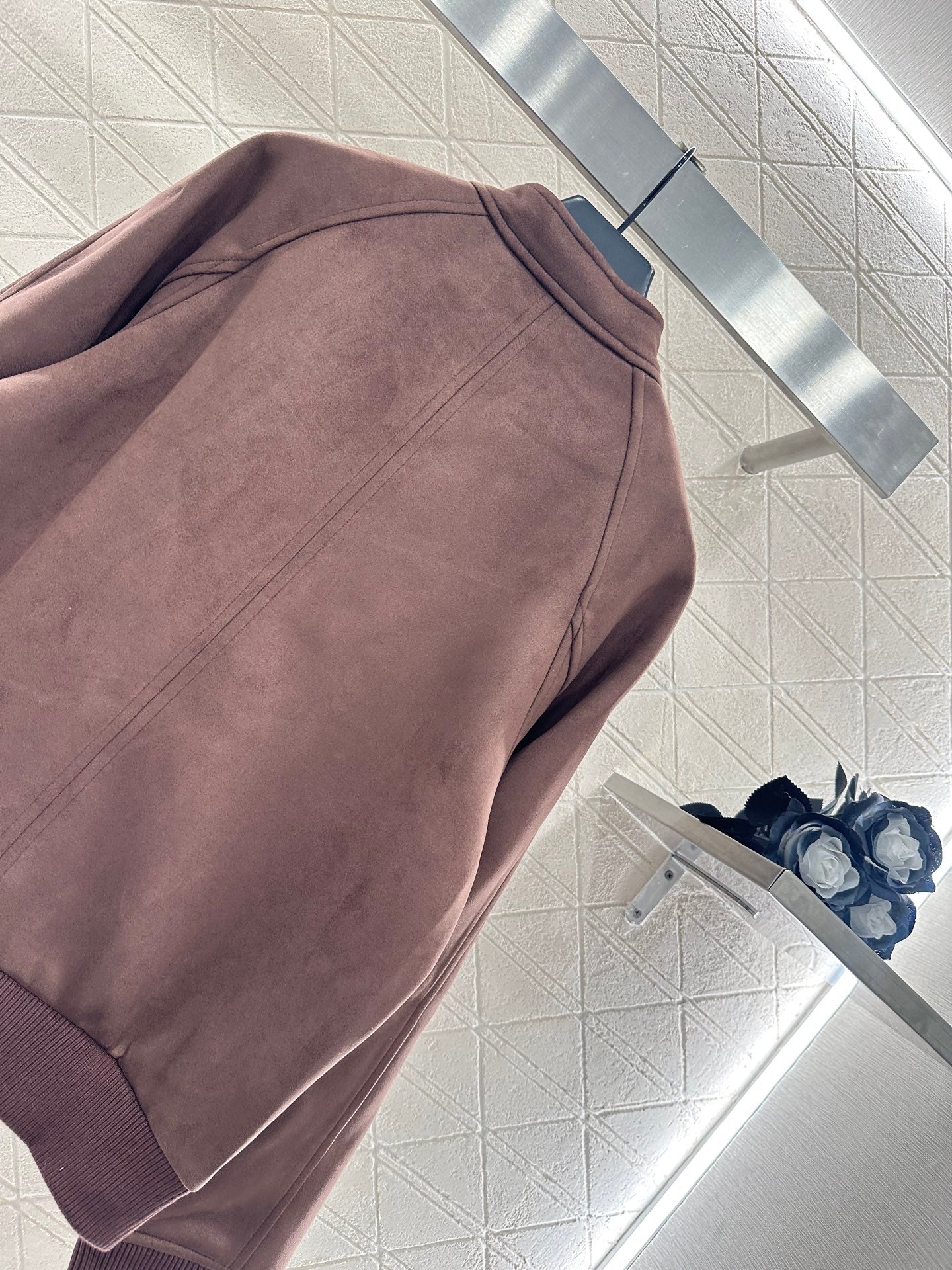 Suede flight jacket jacket