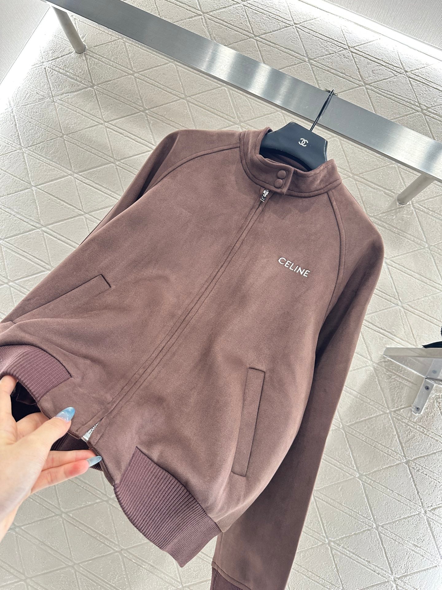 Suede flight jacket jacket