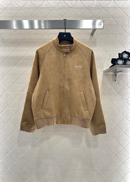 Suede flight jacket jacket