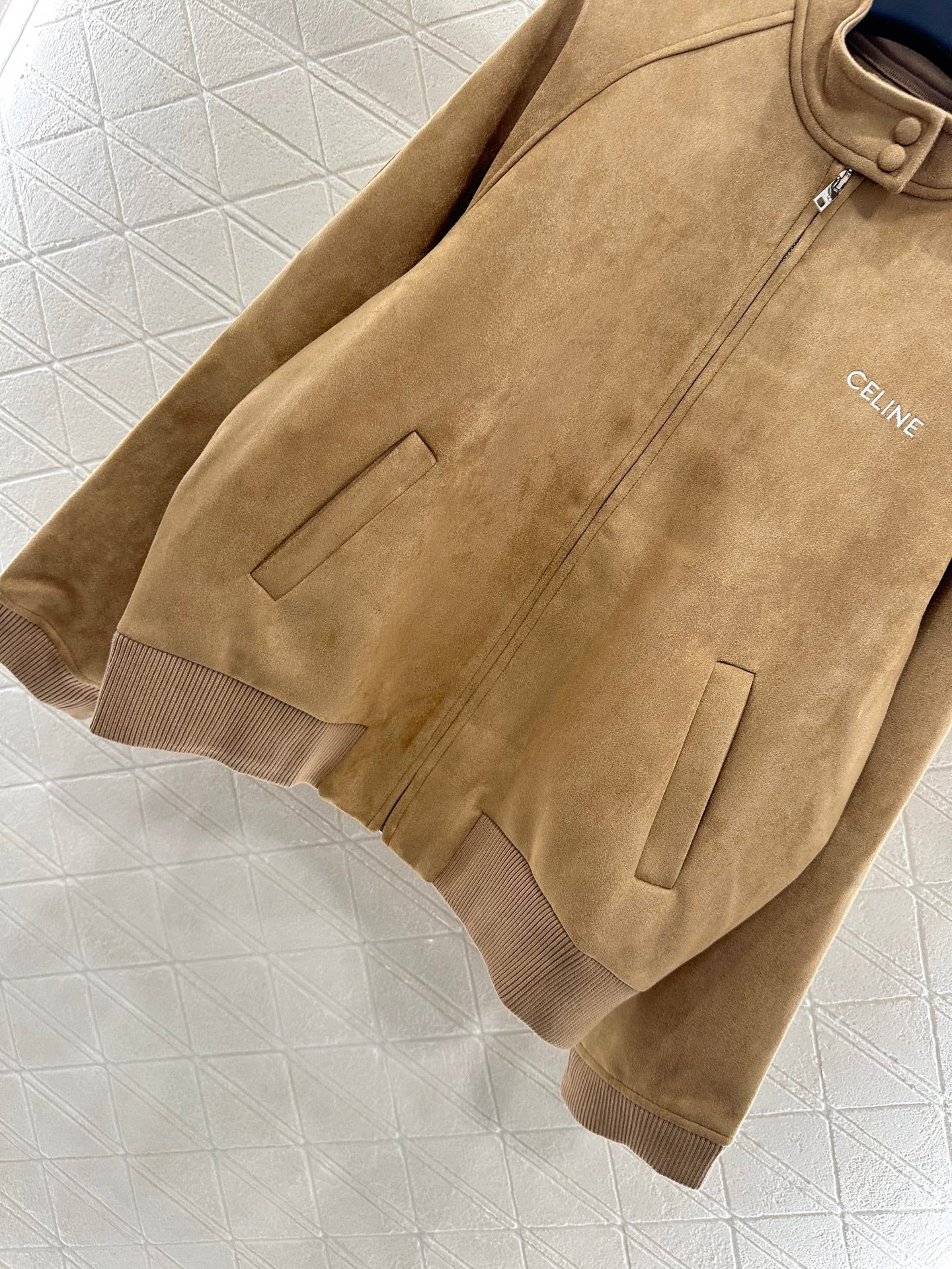 Suede flight jacket jacket