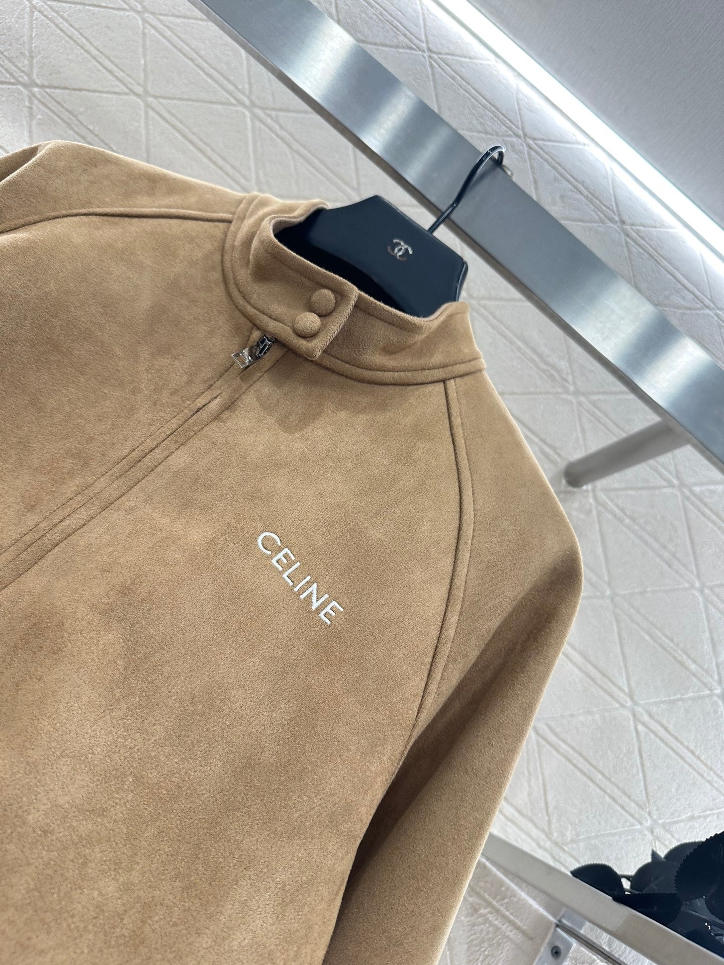 Suede flight jacket jacket