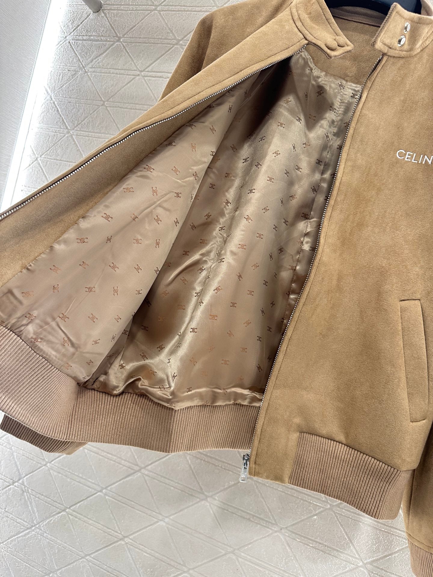 Suede flight jacket jacket