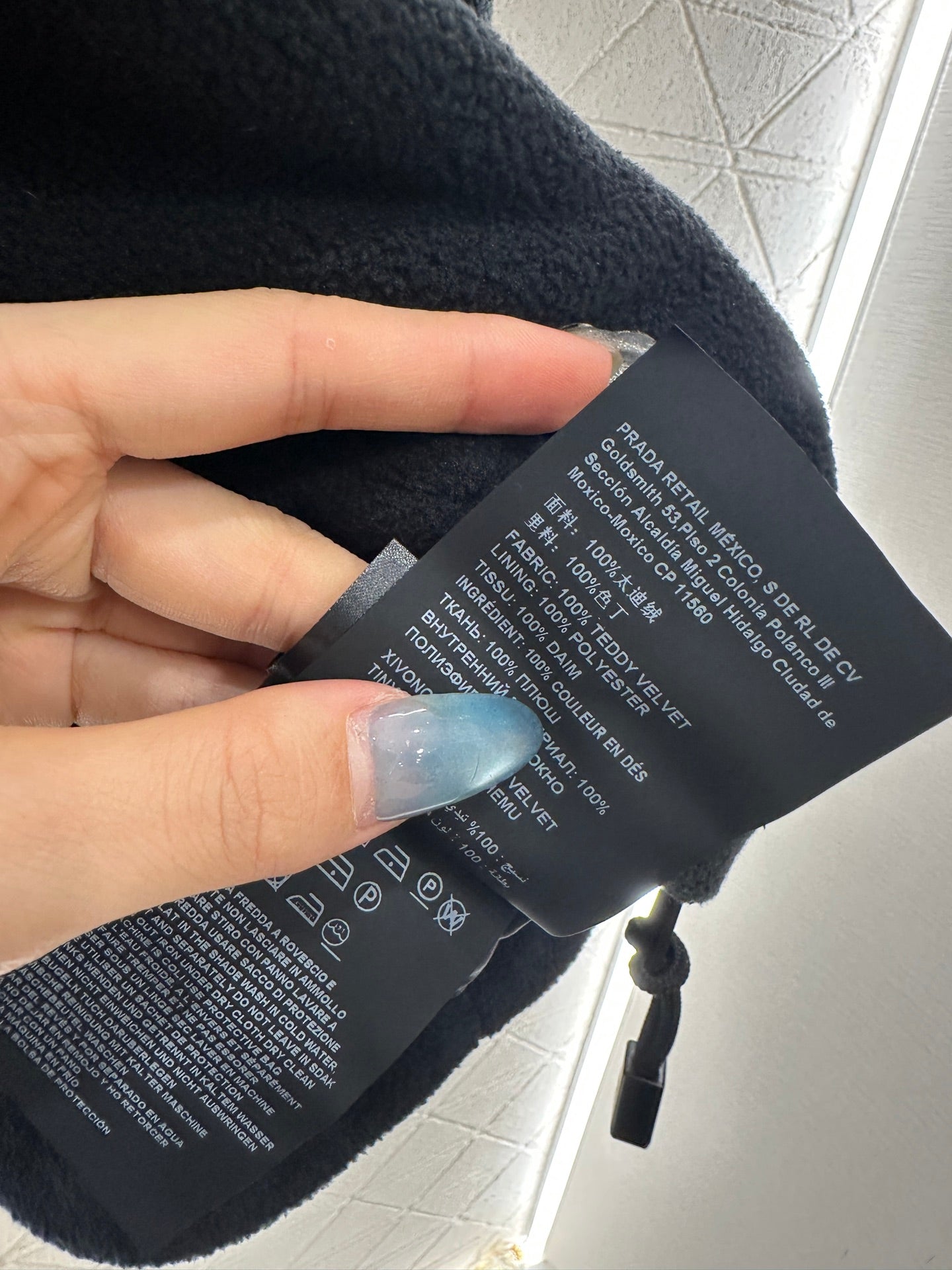 Teddy plush hooded mid length jacket