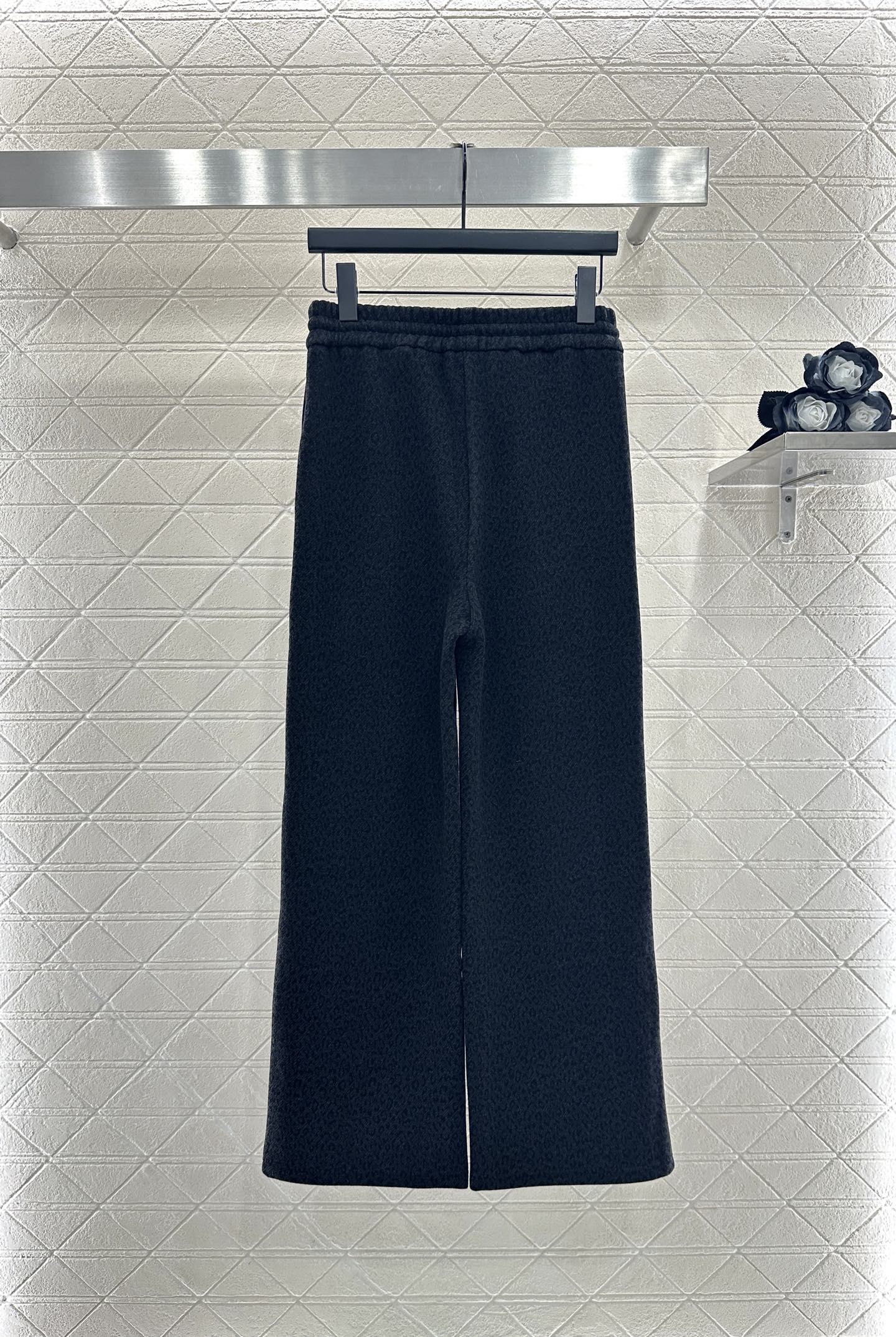 High waisted drawstring wide leg pants