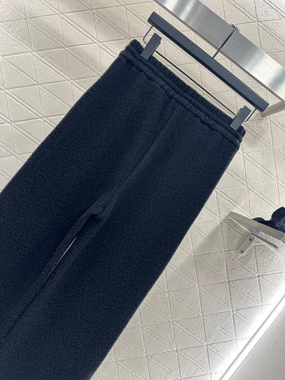 High waisted drawstring wide leg pants