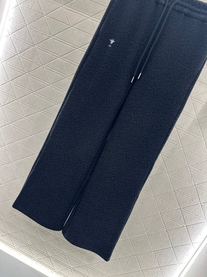 High waisted drawstring wide leg pants