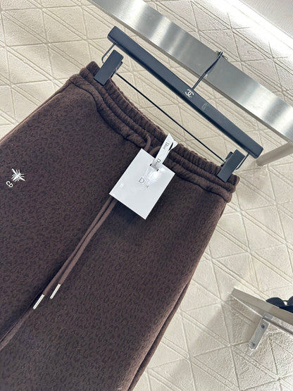 High waisted drawstring wide leg pants