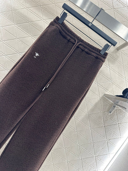 High waisted drawstring wide leg pants