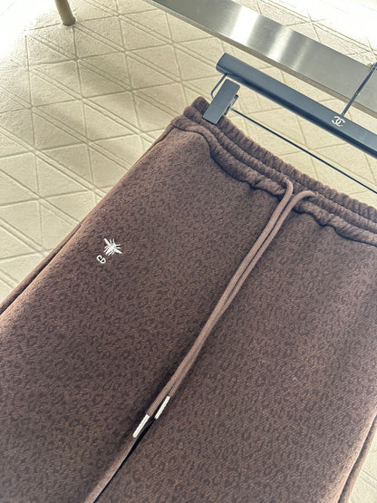 High waisted drawstring wide leg pants