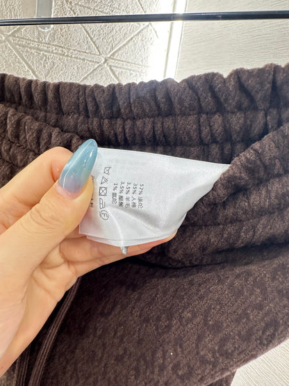 High waisted drawstring wide leg pants