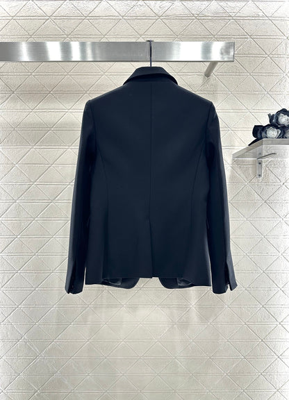 Collar suit jacket shorts set