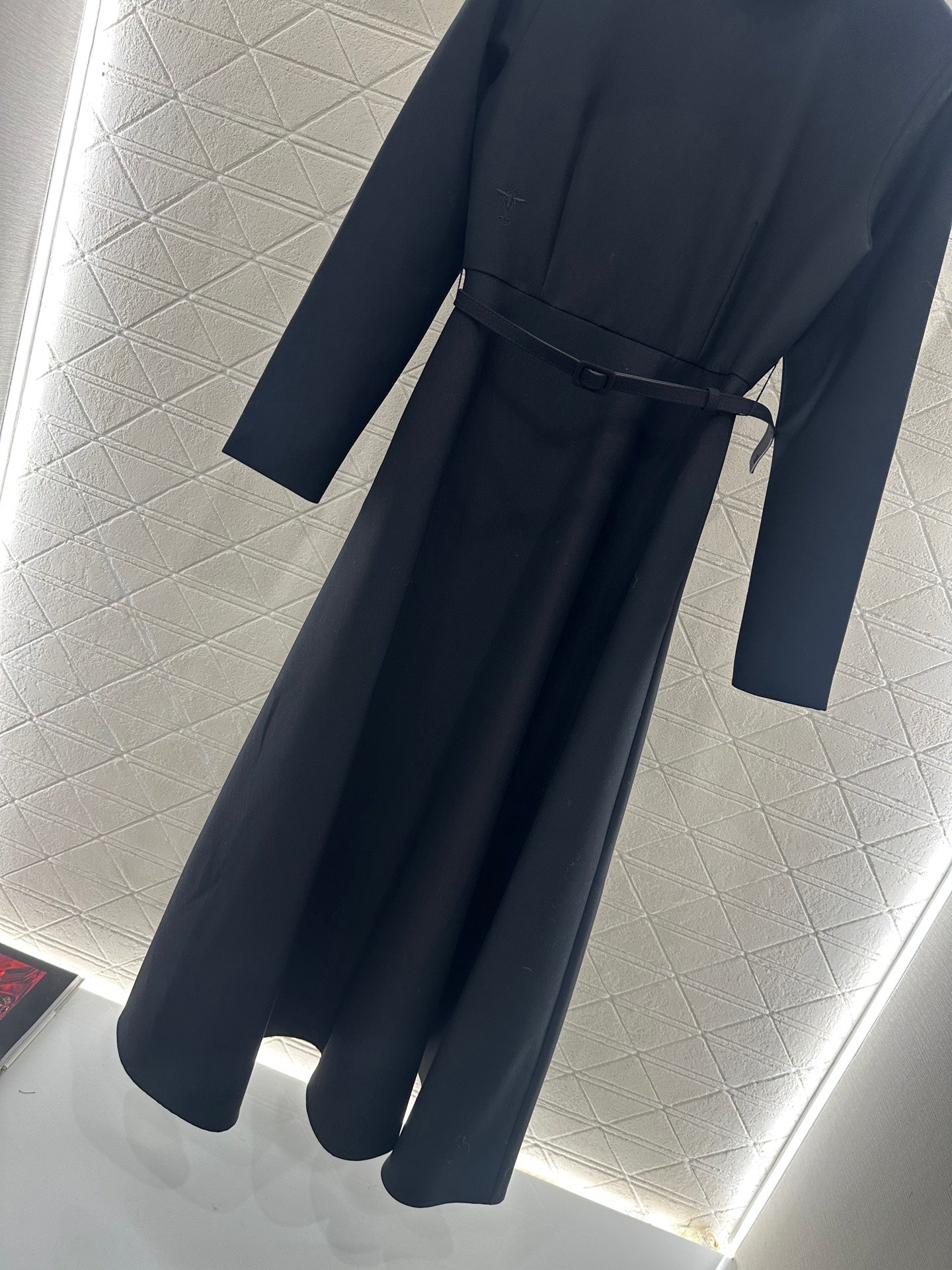 Pearl wrapped waist belt dress