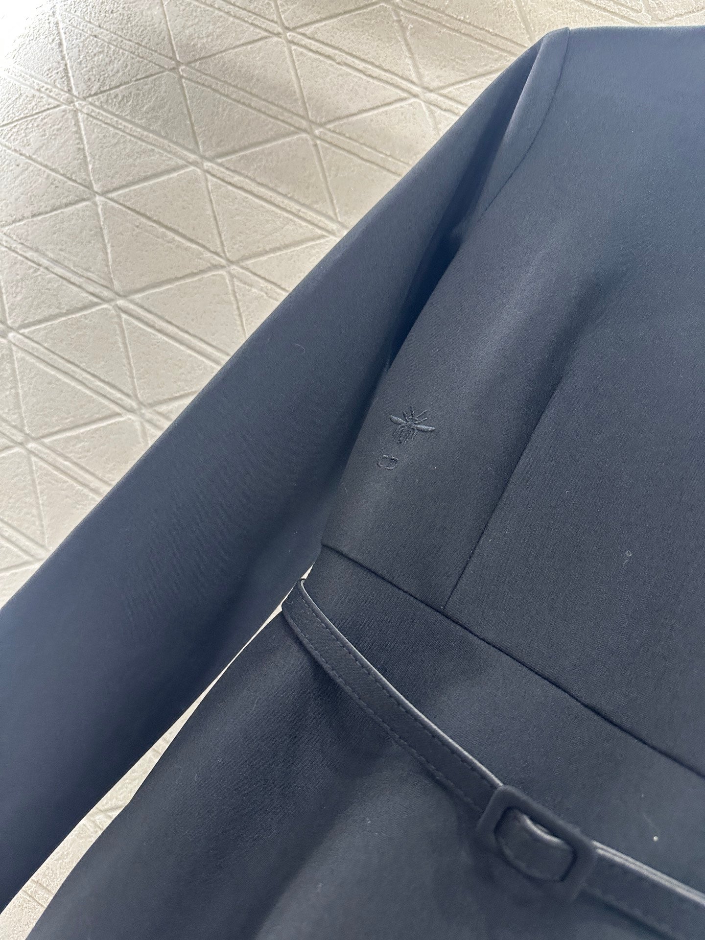 Pearl wrapped waist belt dress