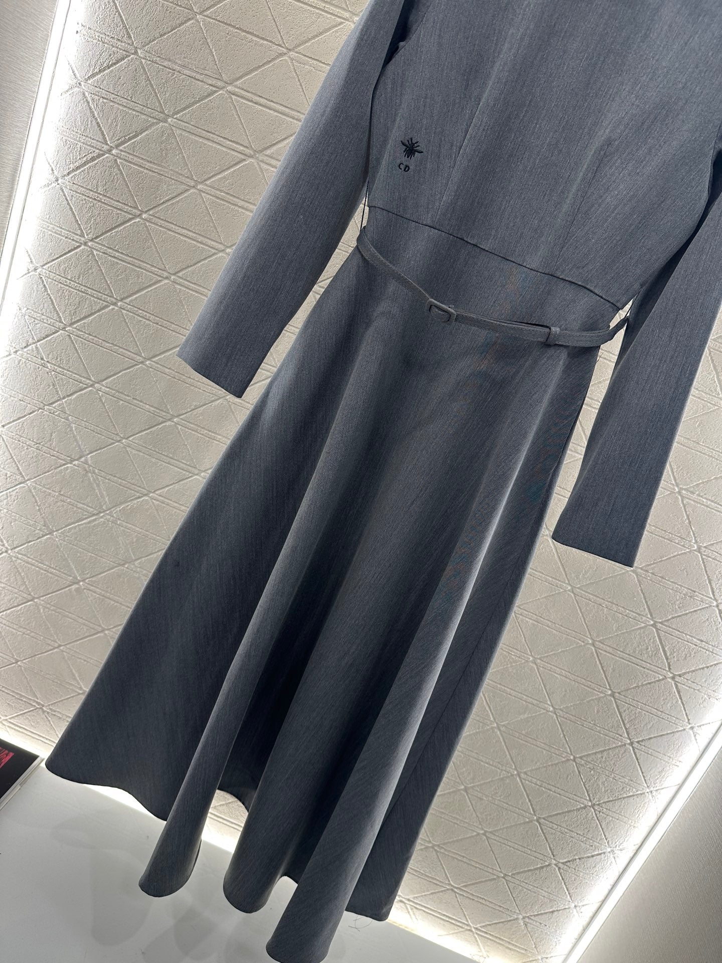 Pearl wrapped waist belt dress