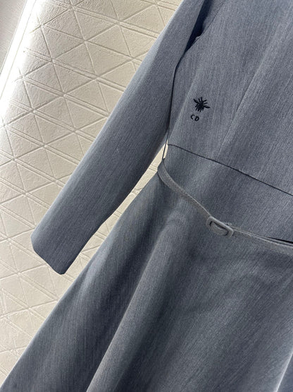 Pearl wrapped waist belt dress