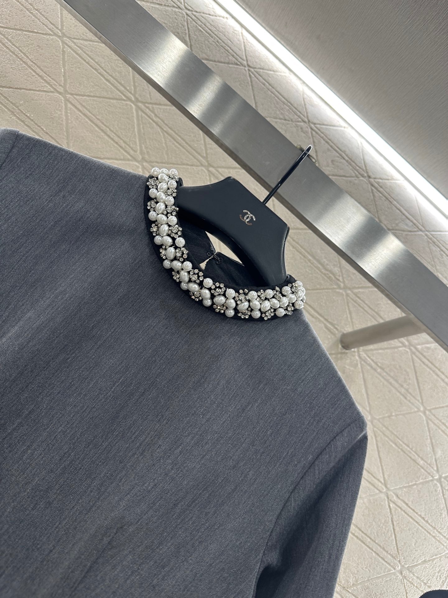 Pearl wrapped waist belt dress