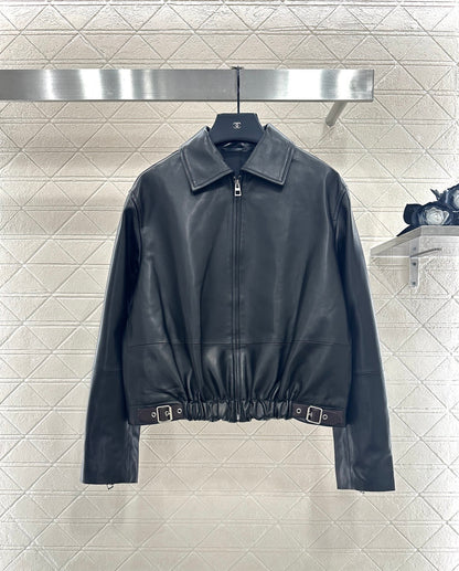 Zipper sheepskin jacket jacket