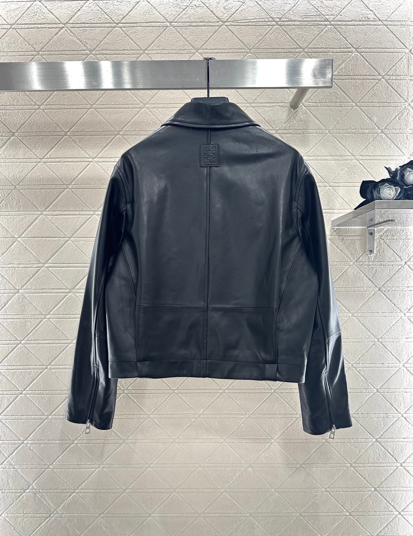 Zipper sheepskin jacket jacket