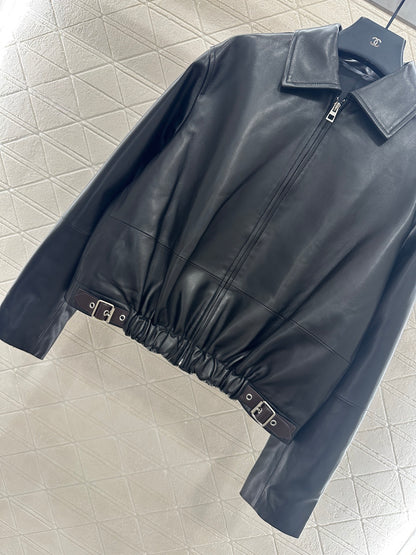 Zipper sheepskin jacket jacket