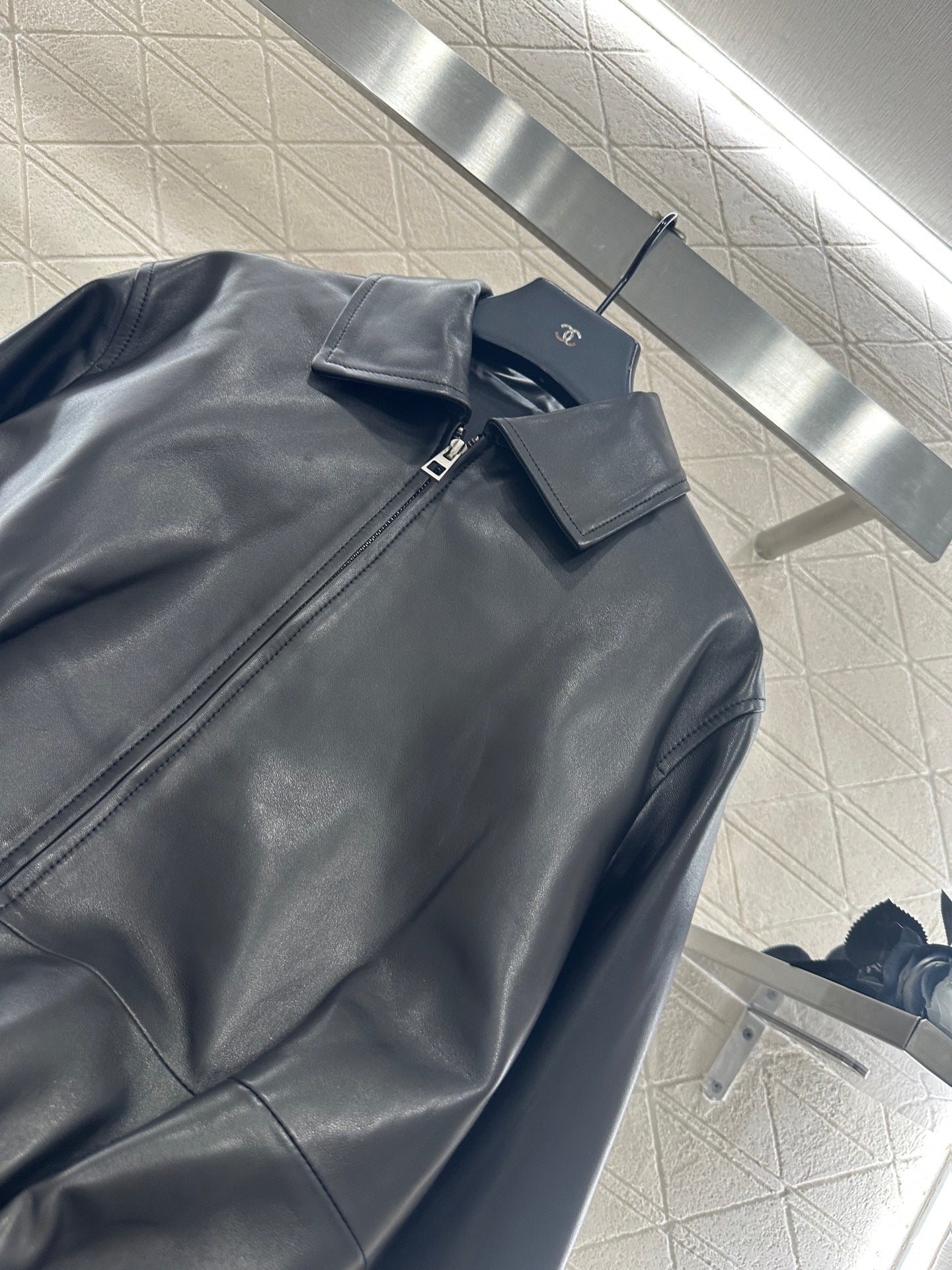 Zipper sheepskin jacket jacket