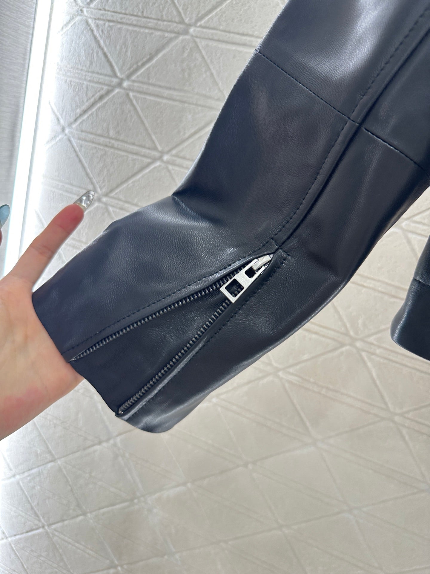 Zipper sheepskin jacket jacket