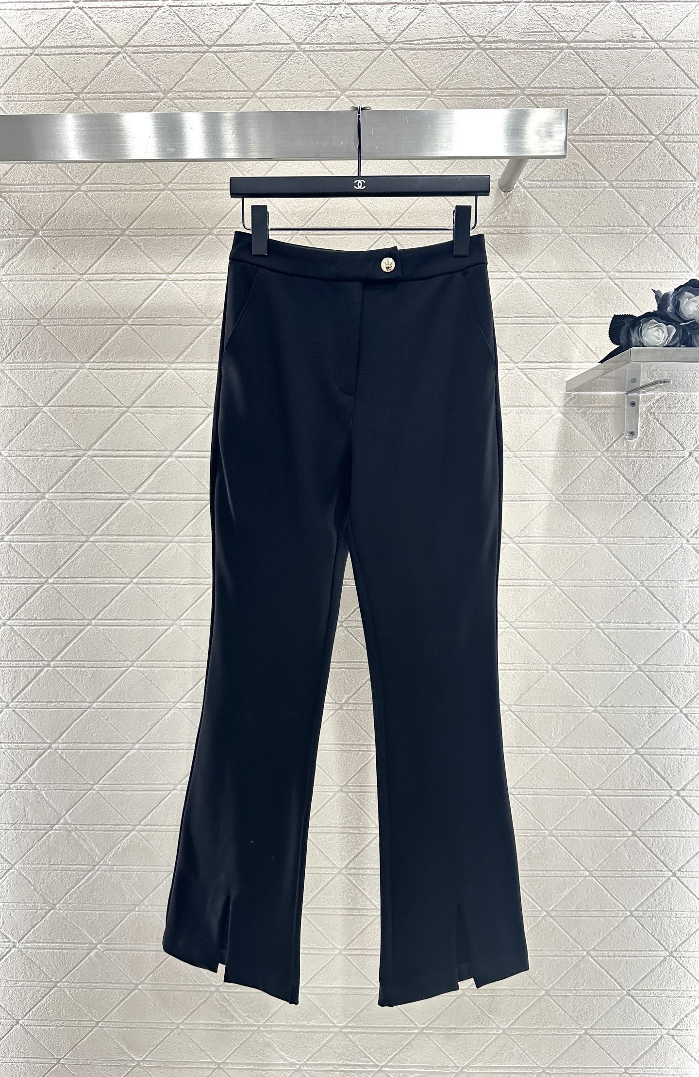 Zipper vest pants set