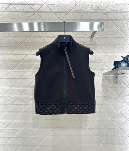 Zipper vest pants set