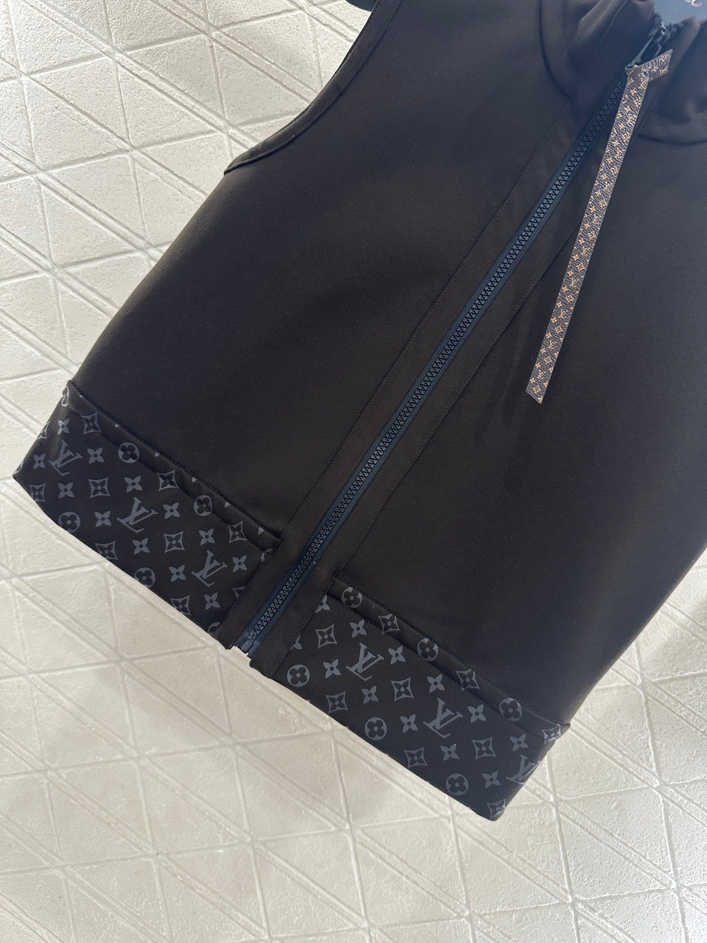 Zipper vest pants set